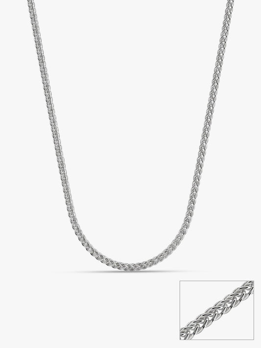 Silver Spiga Wheat Chain for Him