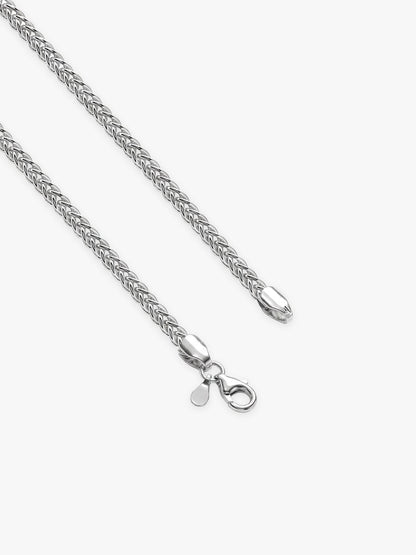 Silver Spiga Wheat Chain for Him