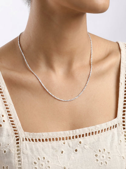 Silver Twisted Treasure Chain for Her