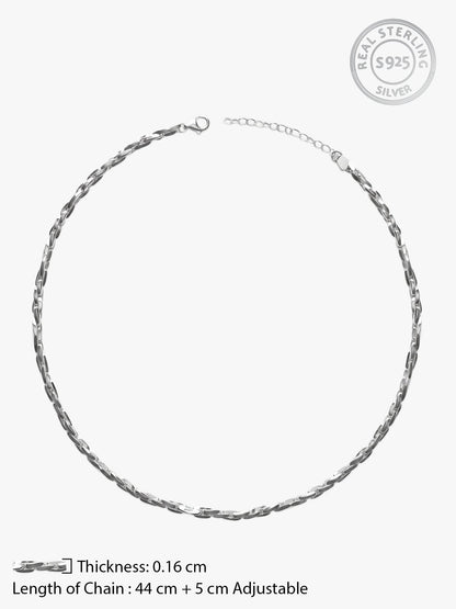 Silver Twisted Treasure Chain for Her