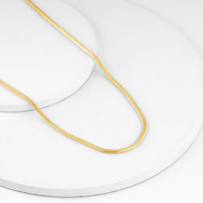 Silver chain for men Golden Close Wave Chain – GIVA