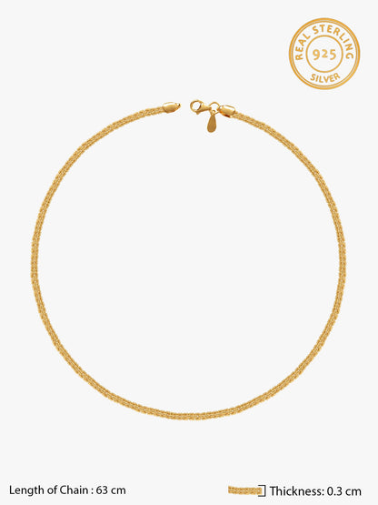 Golden Close Wave Chain For Him