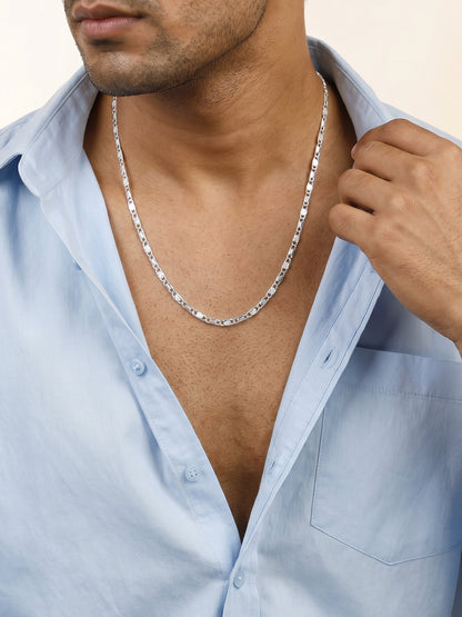 Silver Metal Mingle Chain for Him