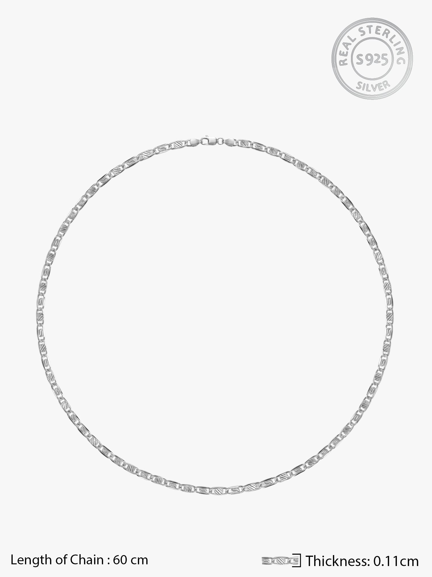 Silver Metal Mingle Chain for Him