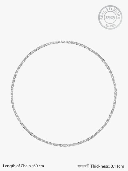 Silver Metal Mingle Chain for Him