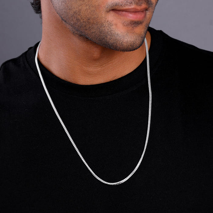 Silver chain for men | Silver Classic Love Chain for Him – GIVA Jewellery