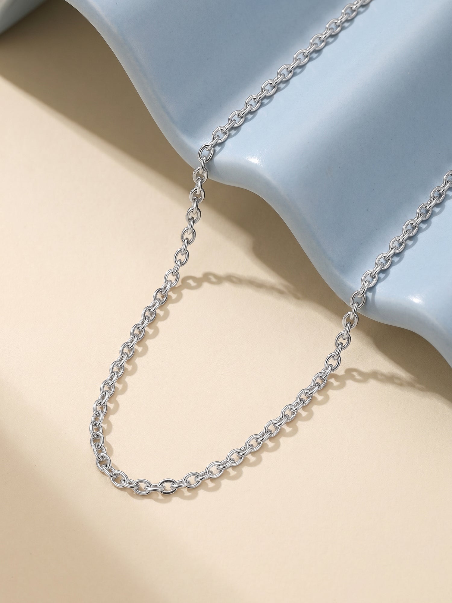 Silver Sparkle Minimalist Link Chain