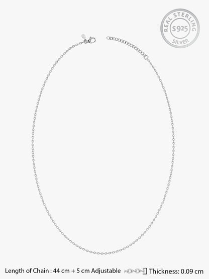 Silver Sparkle Minimalist Link Chain