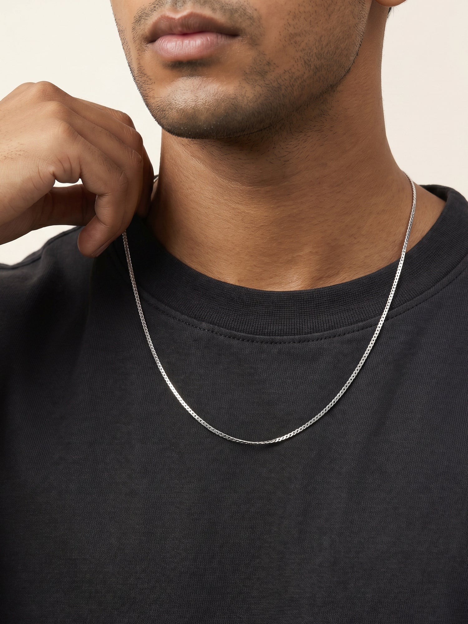 Aditya Roy Kapur Silver Verdure Chain For Him