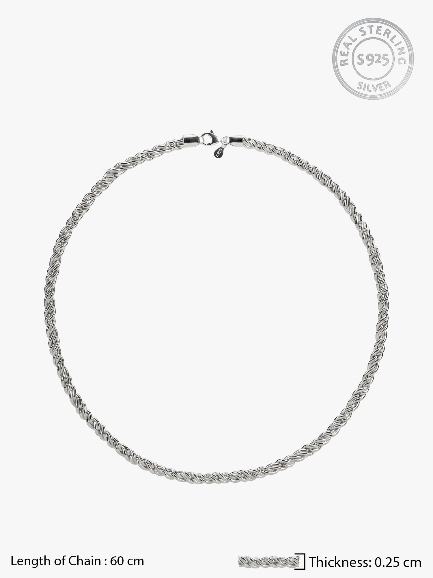 Silver Crest Chain For Him