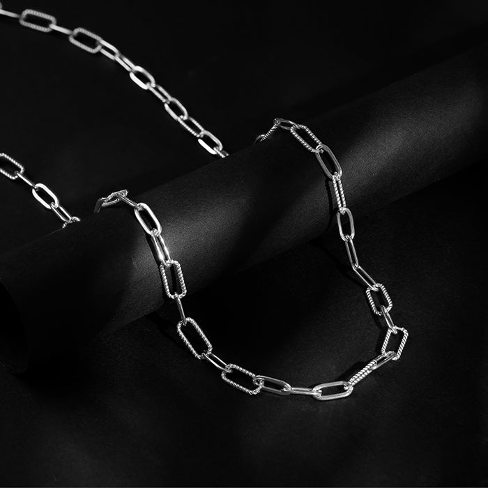 Silver Paperclip Chain For Him