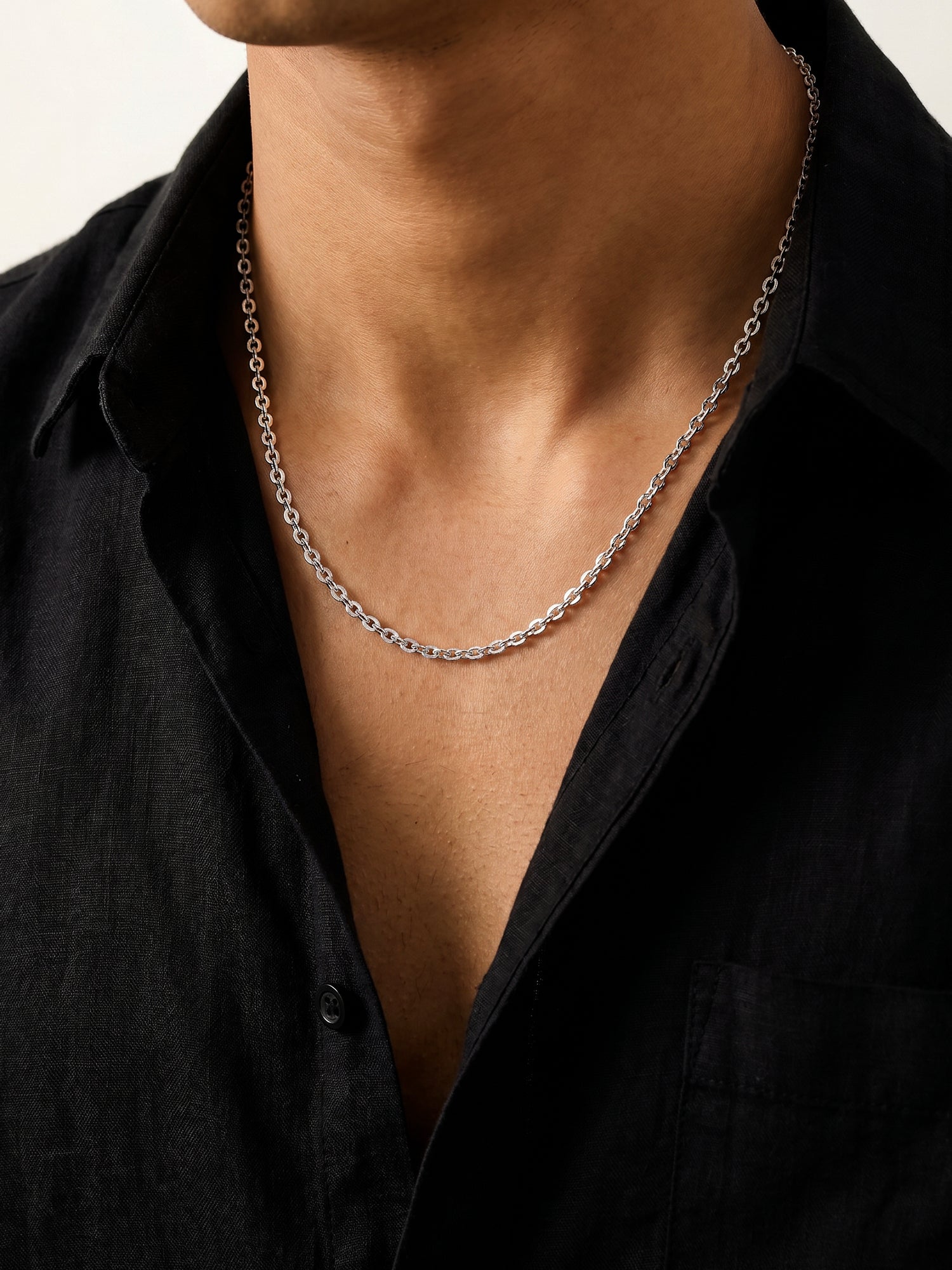 Silver Vibey Chain For Him