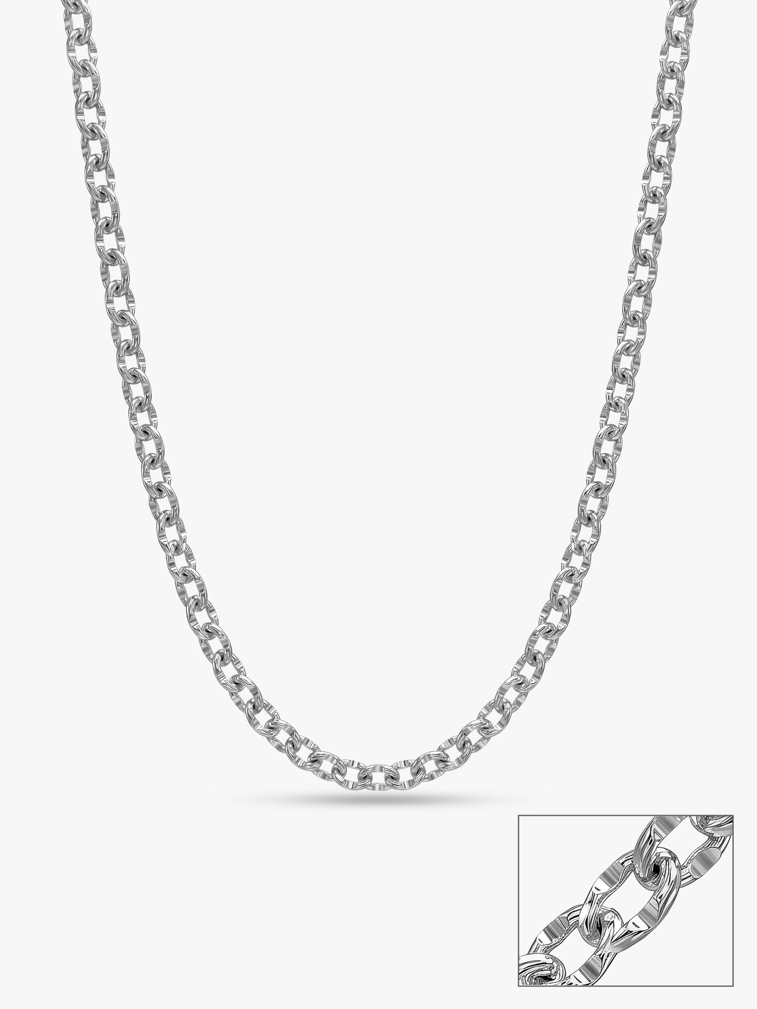 Silver Belcher Chain For Him