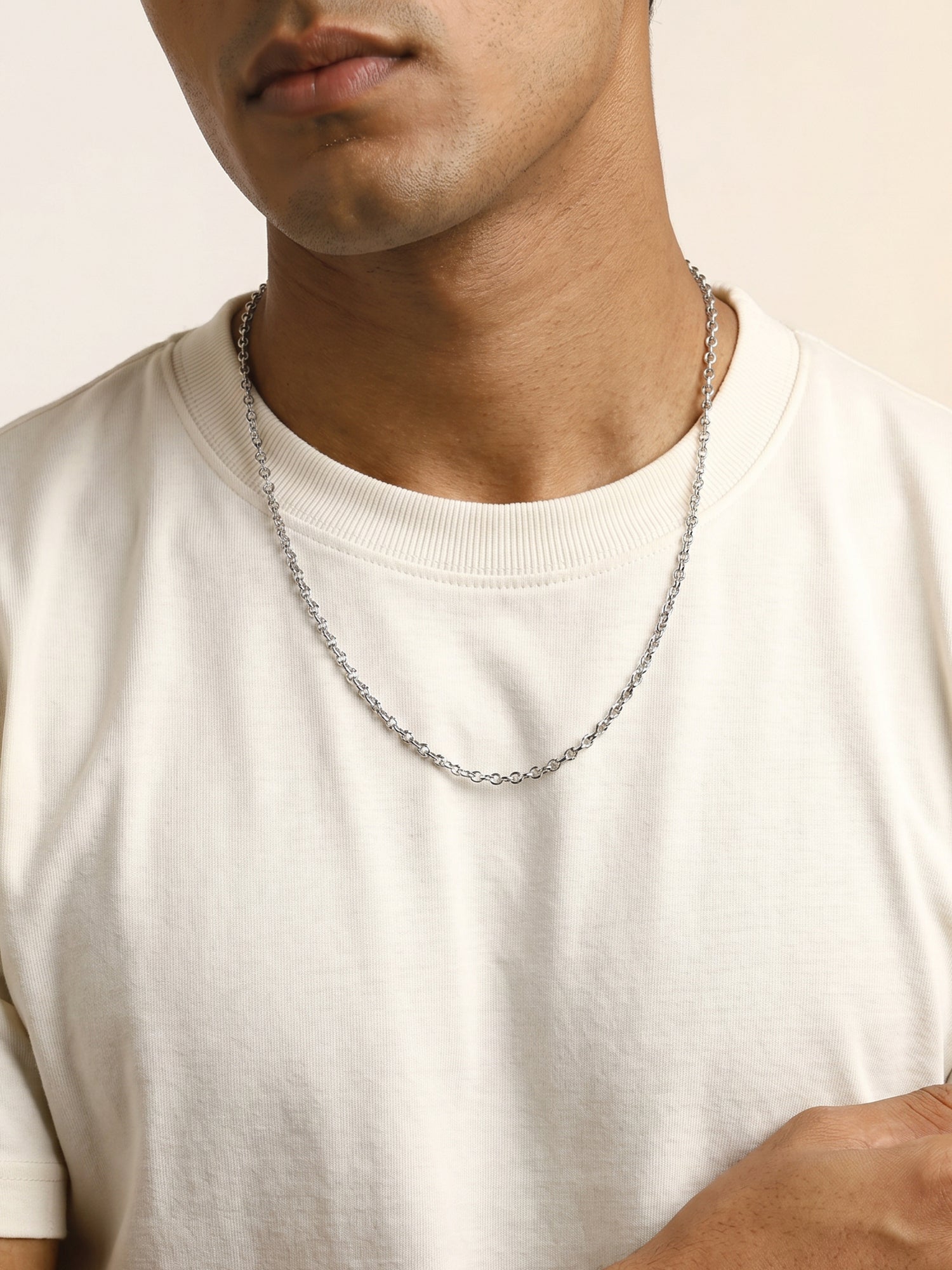 Silver Belcher Chain For Him