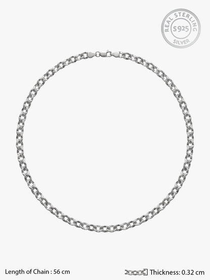 Silver Belcher Chain For Him