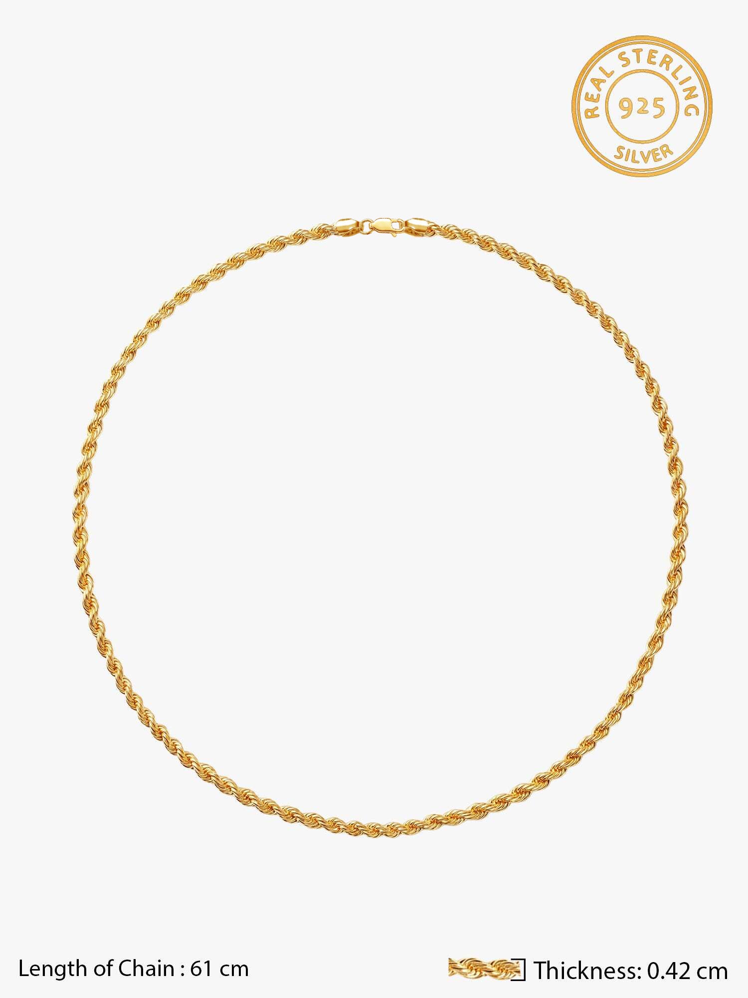 Golden Rope Chain For Him