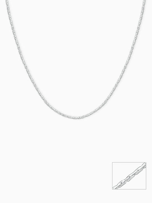 Silver Elongated Box Chain