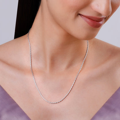 Silver Elongated Box Chain