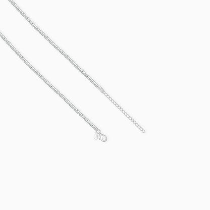 Silver Elongated Box Chain
