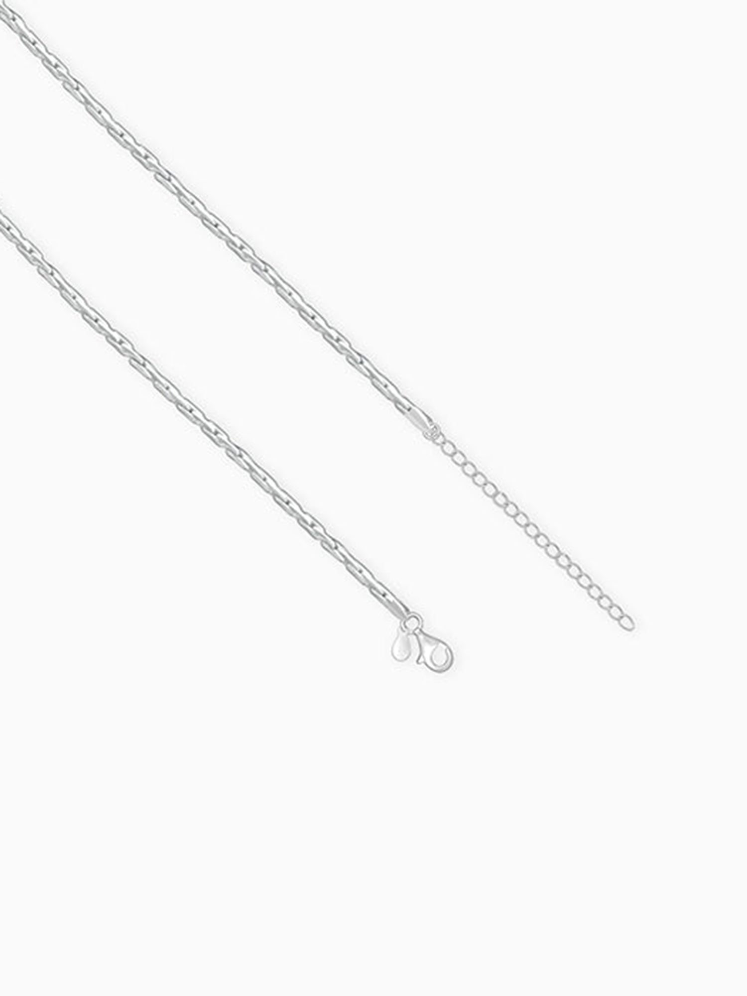Silver Elongated Box Chain