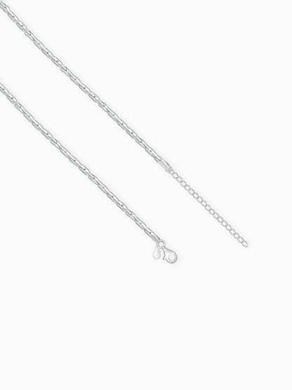 Silver Elongated Box Chain