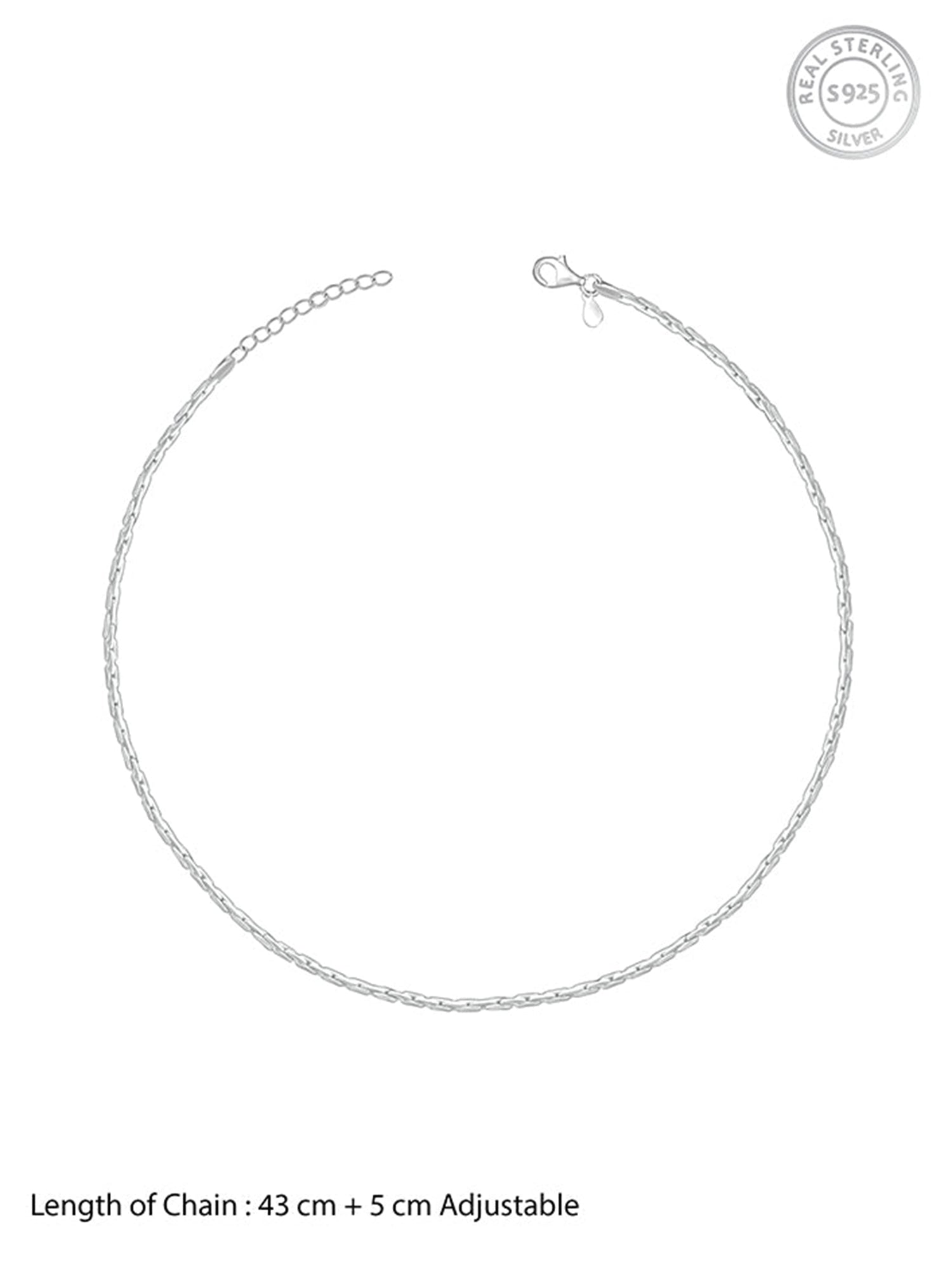 Silver Elongated Box Chain