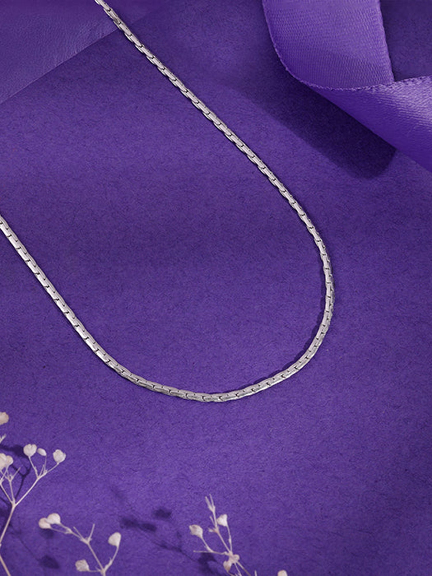 Silver Elongated Box Chain