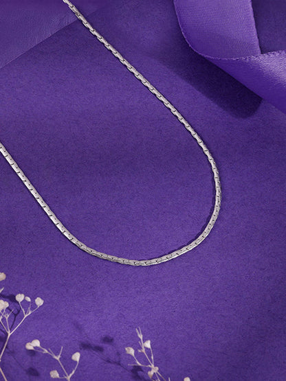 Silver Elongated Box Chain