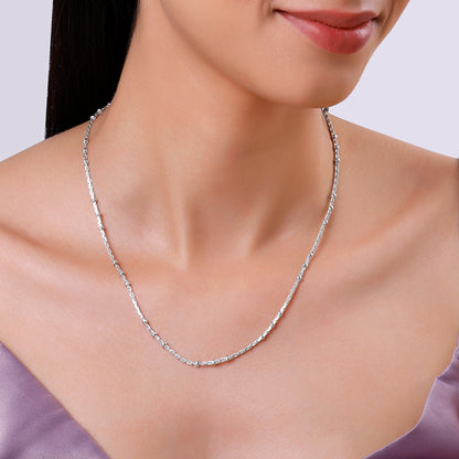 Silver Beaded Rope Chain