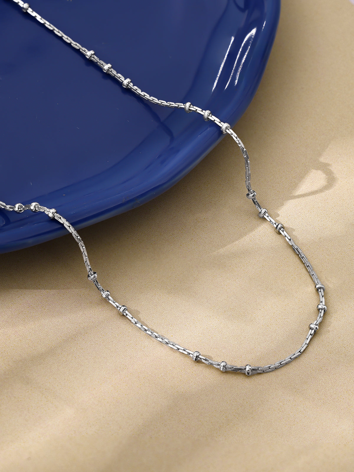 Silver Beaded Rope Chain