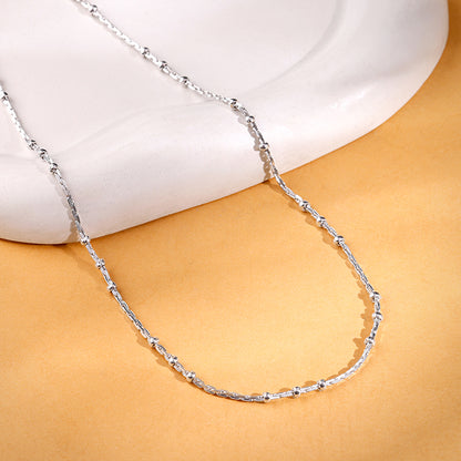 Silver Beaded Rope Chain