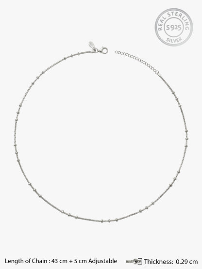 Silver Beaded Rope Chain