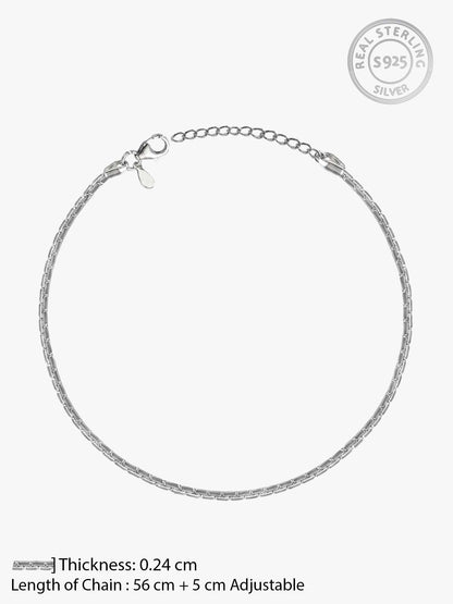 Silver Long and Short Chain