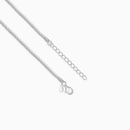 Silver Herringbone Box Chain