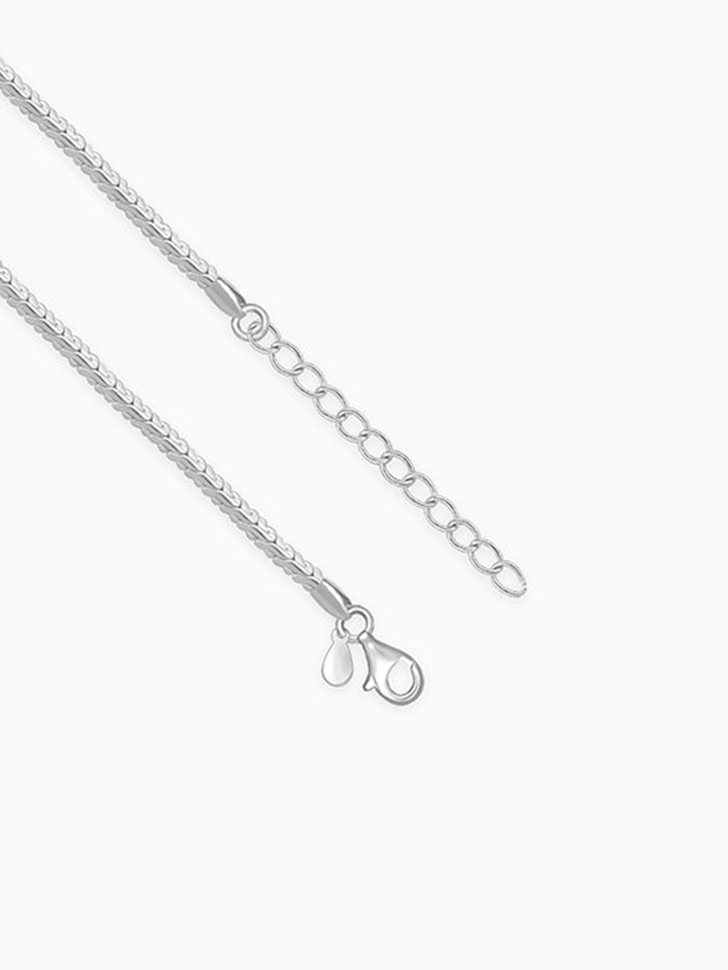 Silver Herringbone Box Chain