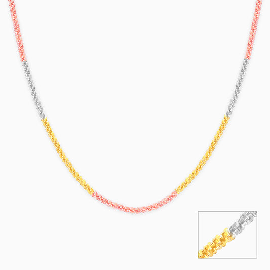 Triple Tone Solid Rope Chain