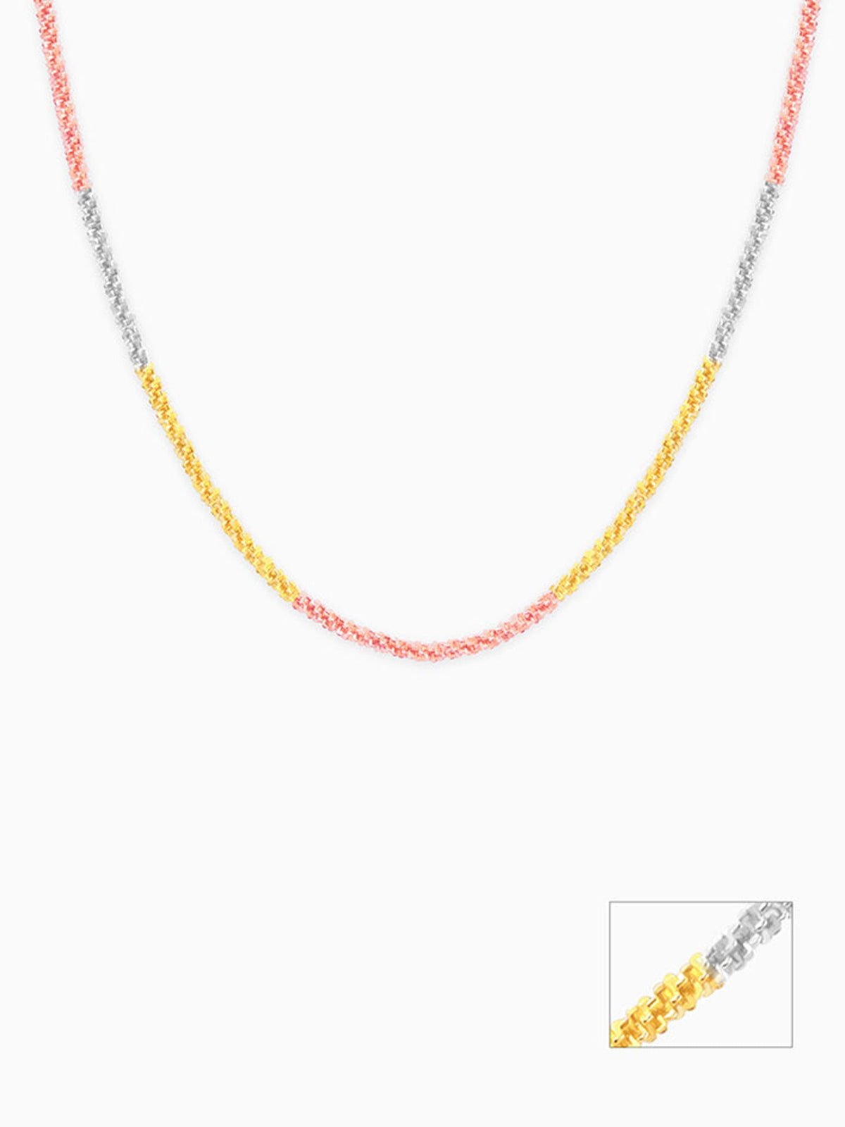 Triple Tone Solid Rope Chain