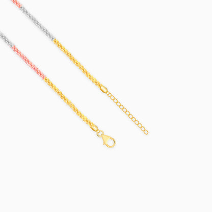 Triple Tone Solid Rope Chain