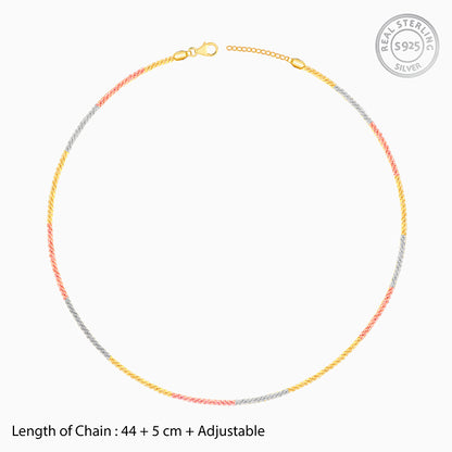 Triple Tone Solid Rope Chain