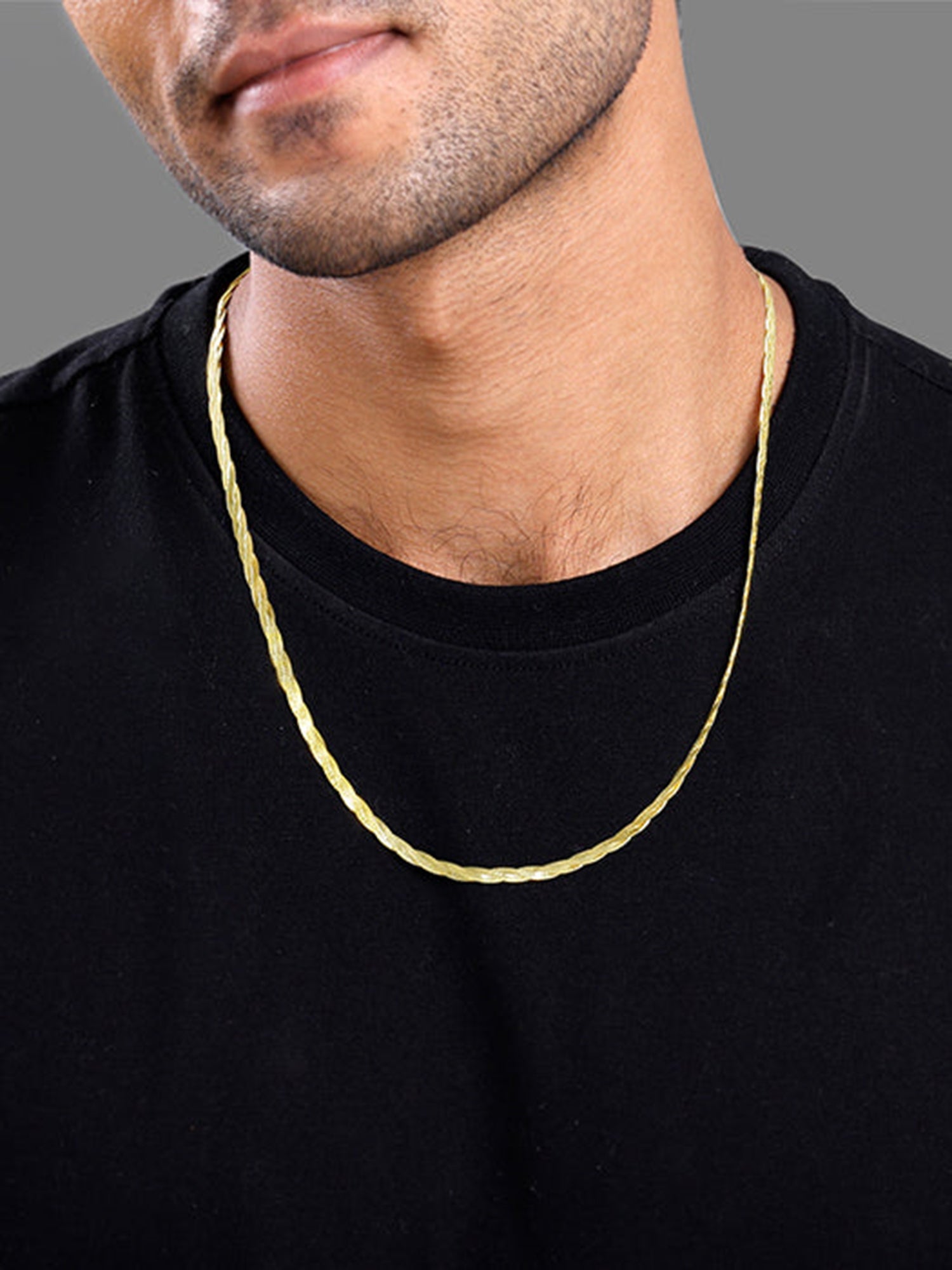 Golden Snake Chain For Him
