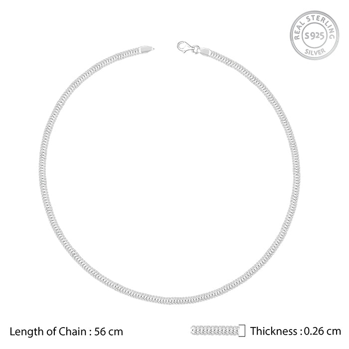 Silver Classic Style Chain For Him