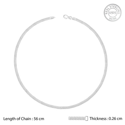 Silver Classic Style Chain For Him