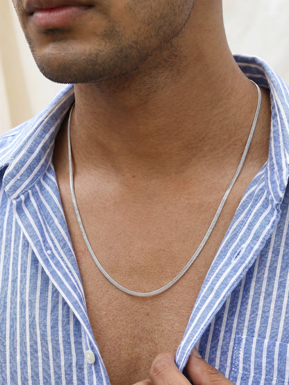 Silver Classic Style Chain For Him