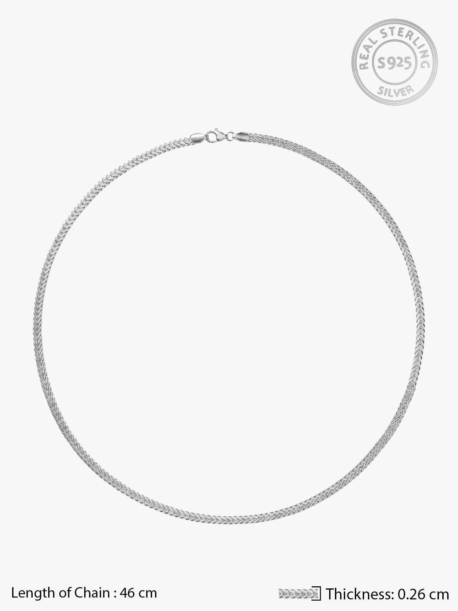 Silver Classic Style Chain For Him