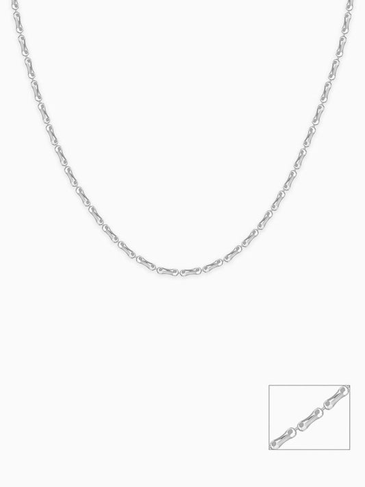 Silver Cylindrical Chain For Him