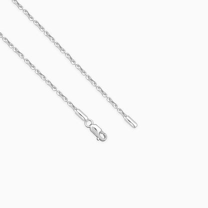 Silver Cylindrical Chain For Him