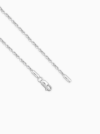 Silver Cylindrical Chain For Him