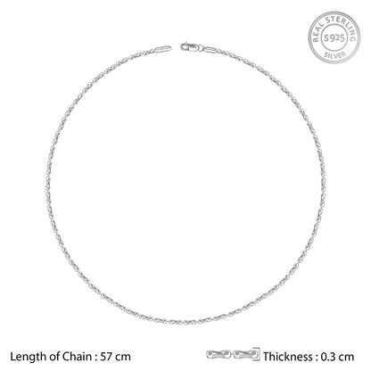 Silver Cylindrical Chain For Him