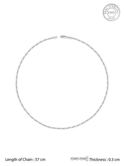 Silver Cylindrical Chain For Him