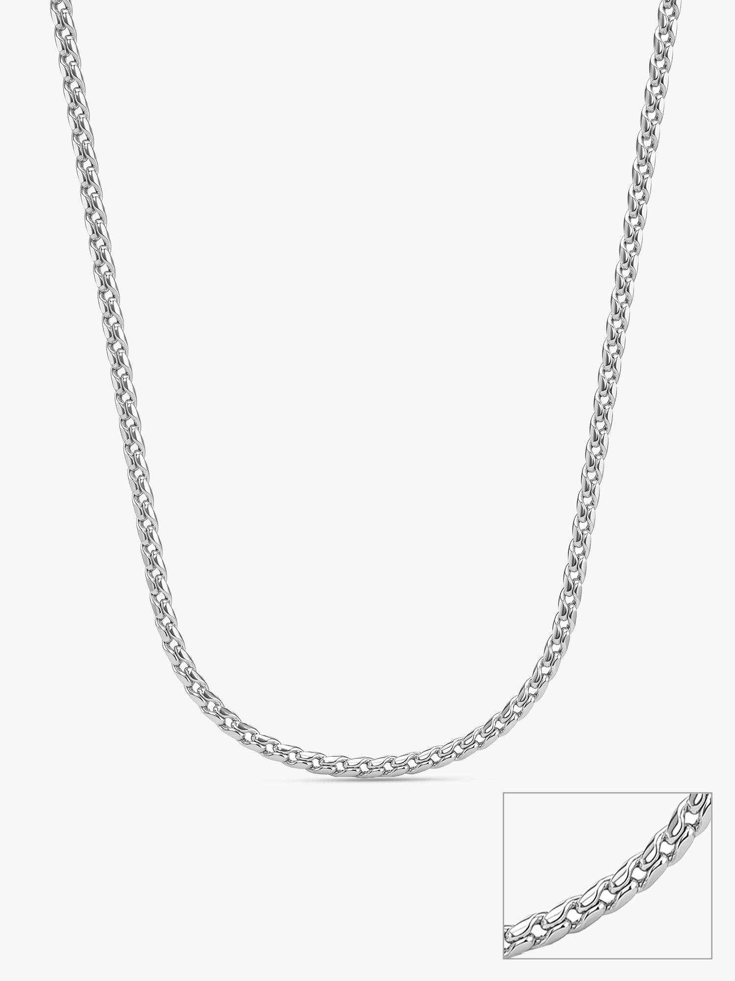 Silver Dainty Rolo Chain For Him